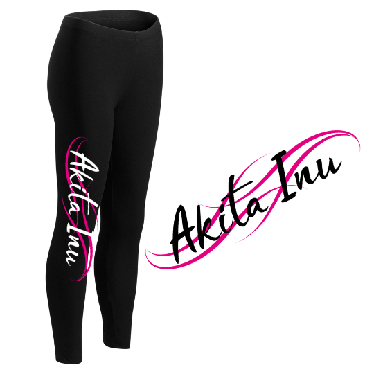 Legíny Akita Inu pink