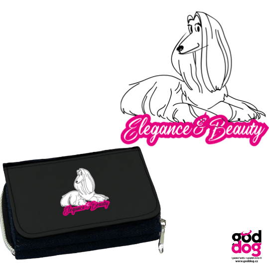 Dámská džínová peněženka afgánský chrt Beauty & Elegance
