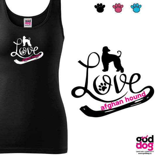 Dámské tílko afgánský chrt Love Edition