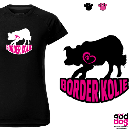 Dámské funkční tričko border kolie Silueta