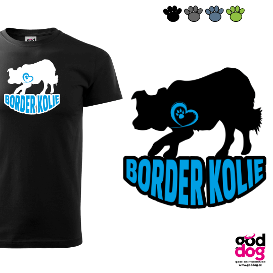 Pánské tričko border kolie Silueta