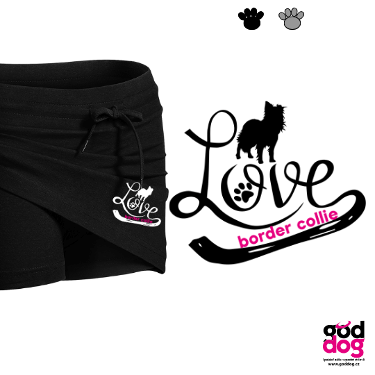 Sportovní sukně border kolie Love Edition