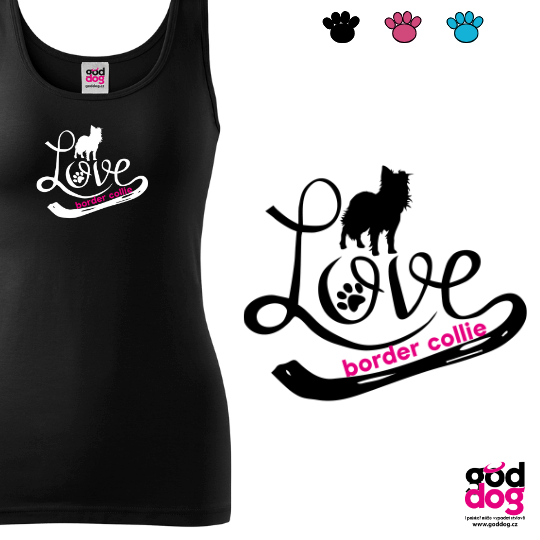 Dámské tílko border kolie Love Edition