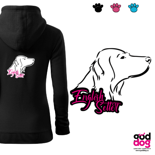 Dámská mikina anglický setr English Setter