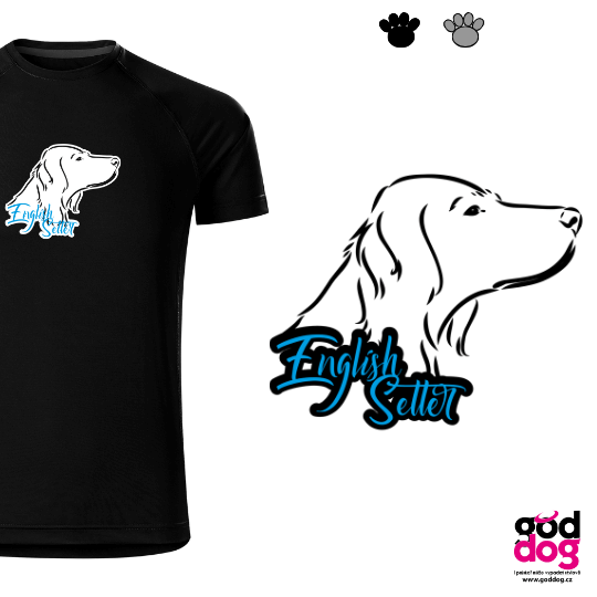 Pánské funkční tričko anglický setr English Setter