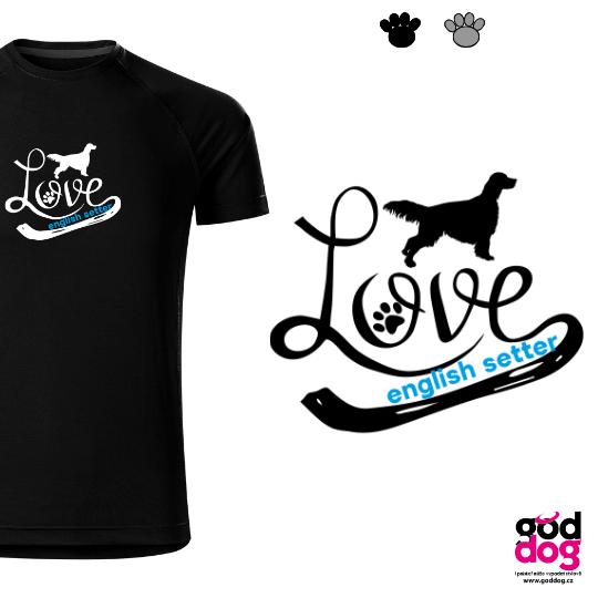 Pánské funkční tričko anglický setr Love Edition