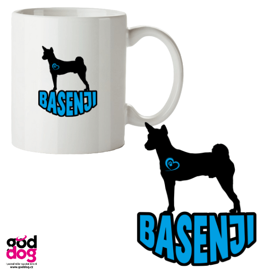 Hrnek basenji Silueta