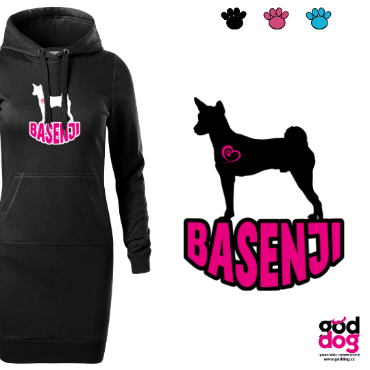 Mikinošaty basenji Silueta