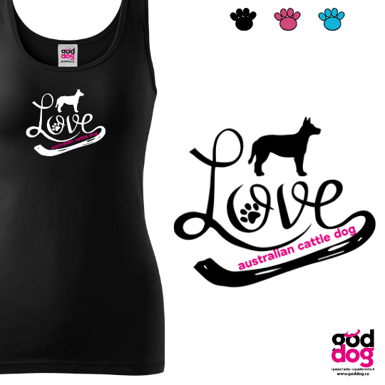 Dámské tílko australský honácký pes Love Edition