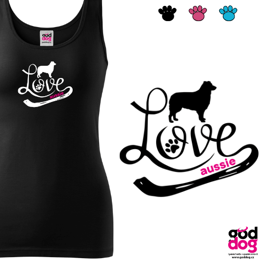 Dámské tílko australský ovčák Love Edition