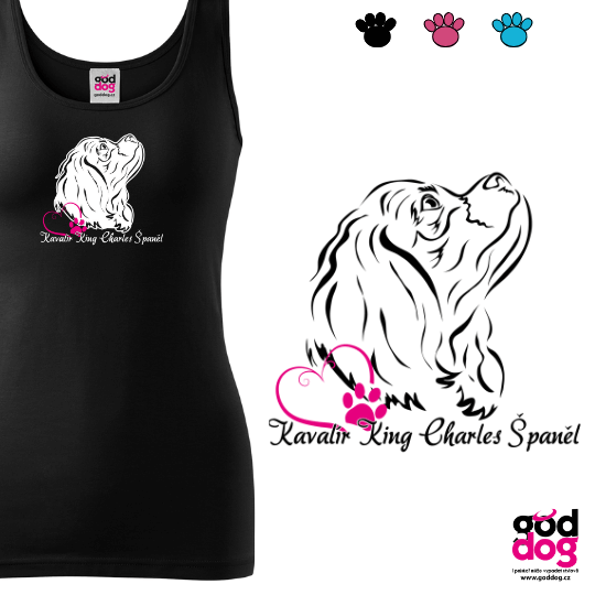 Dámské tílko kavalír King Charles Španěl KKCHS