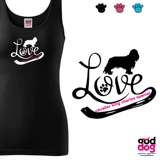 Dámské tílko kavalír King Charles Španěl Love Edition