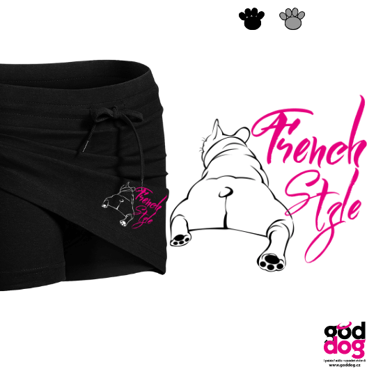 Sportovní sukně francouzský buldoček French Style