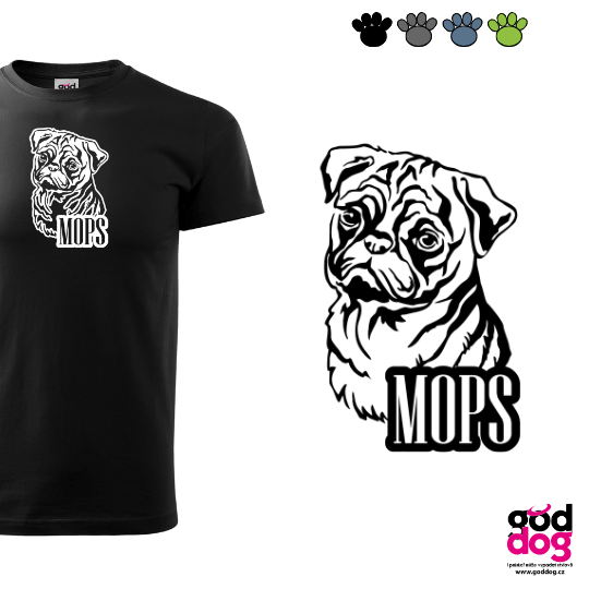 Pánské tričko mops Mops