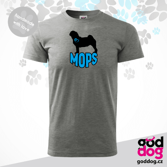 Pánské tričko mops Silueta