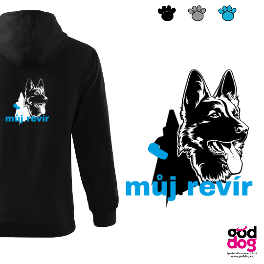 Pánská mikina německý ovčák Můj revír