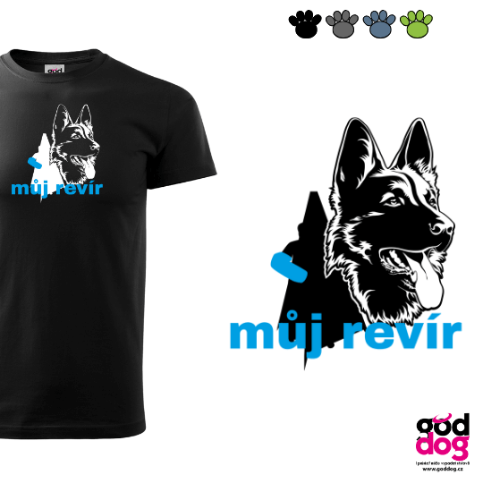 Pánské tričko německý ovčák Můj revír