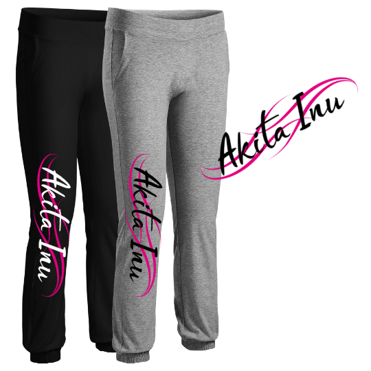 Tepláky Akita Inu pink