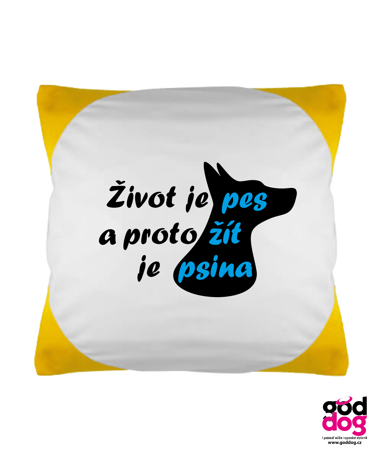 Polštář Život je pes